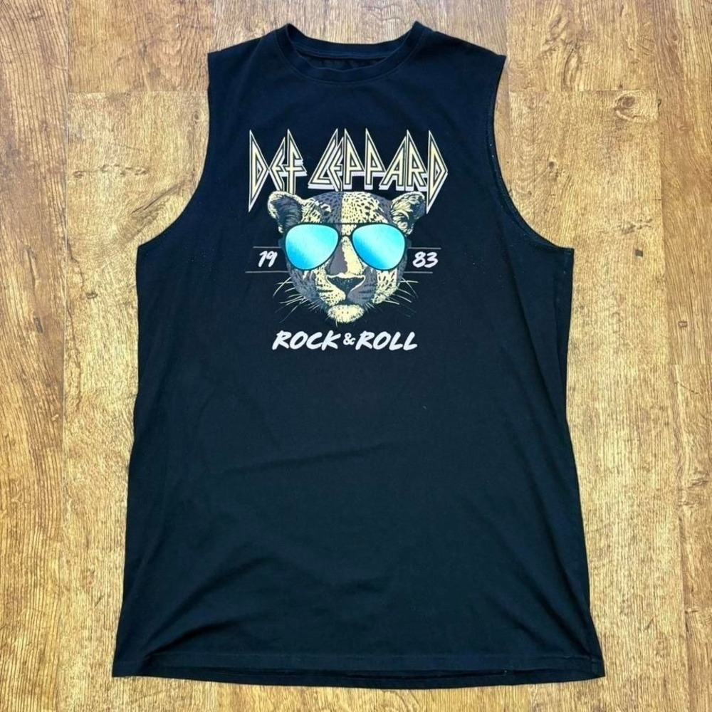 Black Def Leppard tank‎ top or sleeveless long shirt